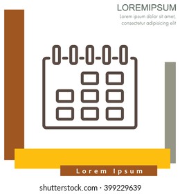 Web line icon. Calendar