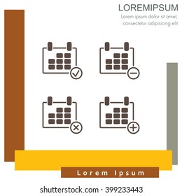 Web line icon. Calendar