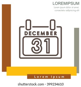 Web line icon. Calendar