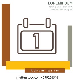 Web line icon. Calendar