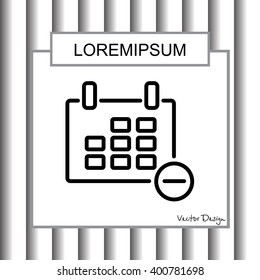 Web line icon. Calendar