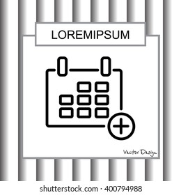 Web line icon. Calendar