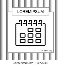 Web line icon. Calendar