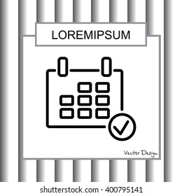 Web line icon. Calendar
