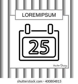 Web line icon. Calendar
