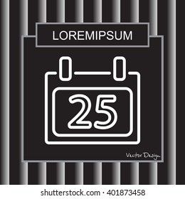 Web line icon. Calendar