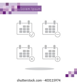 Web line icon. Calendar