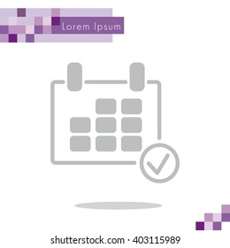 Web line icon. Calendar