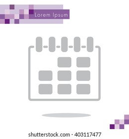Web line icon. Calendar