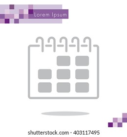 Web line icon. Calendar