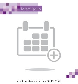 Web line icon. Calendar