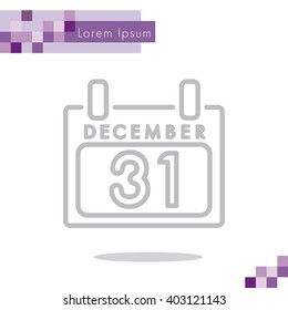 Web line icon. Calendar