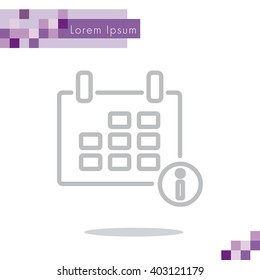 Web line icon. Calendar