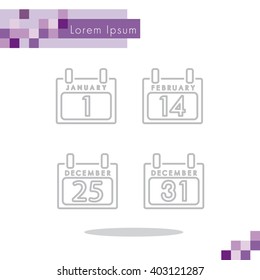 Web line icon. Calendar