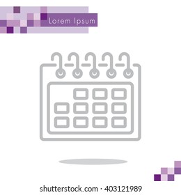 Web line icon. Calendar