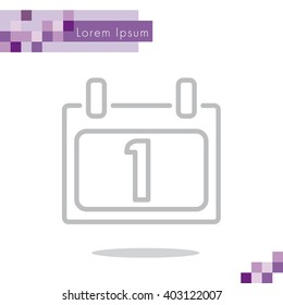 Web line icon. Calendar