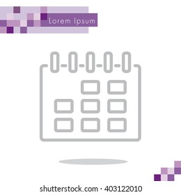 Web line icon. Calendar