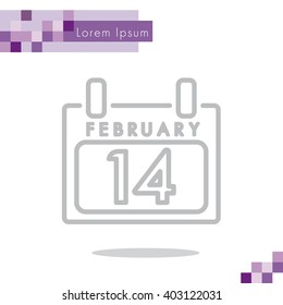 Web line icon. Calendar