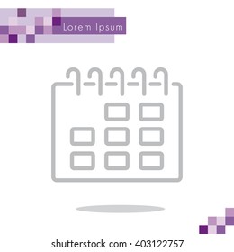 Web line icon. Calendar