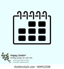 Web line icon. Calendar