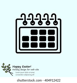 Web line icon. Calendar