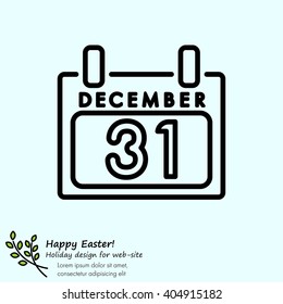 Web line icon. Calendar
