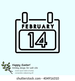 Web line icon. Calendar