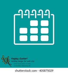 Web line icon. Calendar