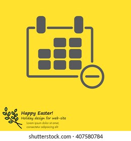Web line icon. Calendar