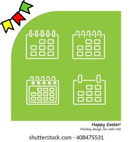 Web line icon. Calendar