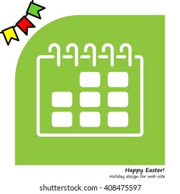 Web line icon. Calendar