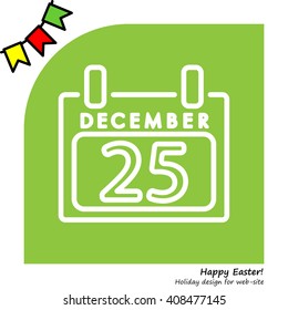 Web line icon. Calendar