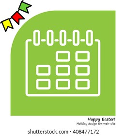 Web line icon. Calendar