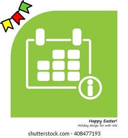 Web line icon. Calendar