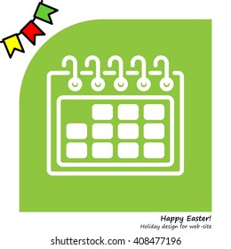 Web line icon. Calendar