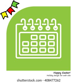 Web line icon. Calendar
