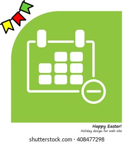 Web line icon. Calendar