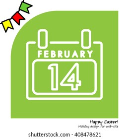 Web line icon. Calendar