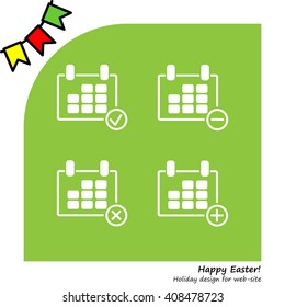 Web line icon. Calendar