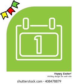 Web line icon. Calendar