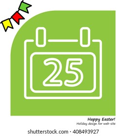 Web line icon. Calendar