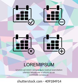 Web line icon. Calendar