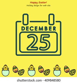 Web line icon. Calendar