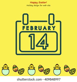 Web line icon. Calendar