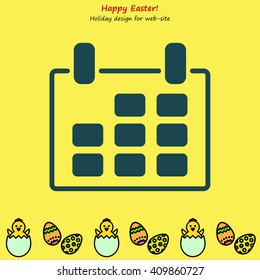 Web line icon. Calendar
