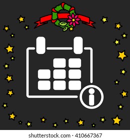 Web line icon. Calendar