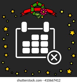 Web line icon. Calendar