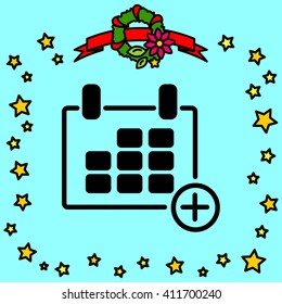 Web line icon. Calendar