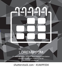 Web line icon. Calendar
