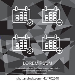 Web line icon. Calendar